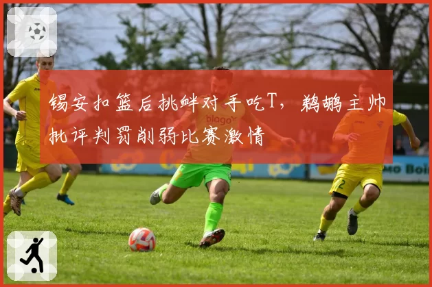 锡安扣篮后挑衅对手吃T，鹈鹕主帅批评判罚削弱比赛激情